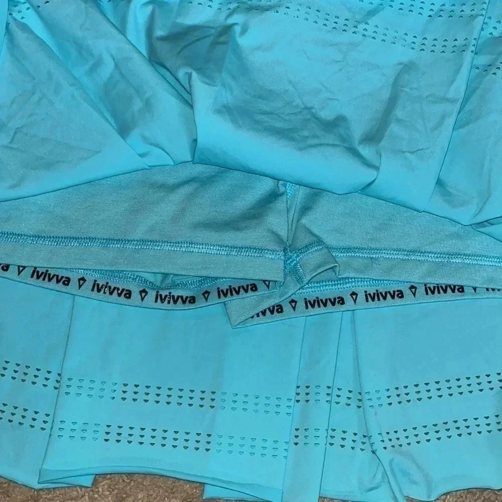 Ivivva girls lined pleated active/tennis skirt, skort size 12 - Picture 4 of 7